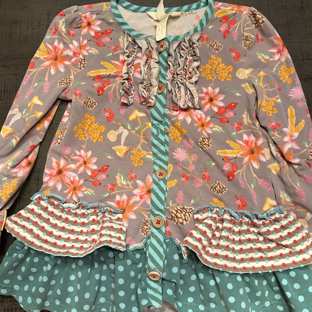 Matilda Jane Floral Ruffle Kids Shirt